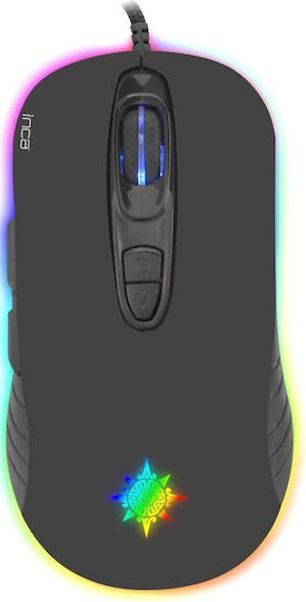 Inca IMG-348 RGB Gaming Gaming Maus 3200 DPI Schwarz