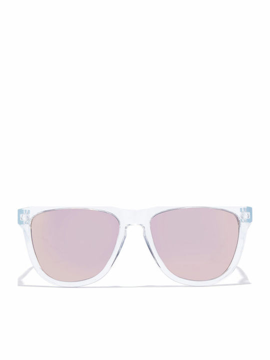Hawkers One Raw Unisex Γυαλιά Ηλίου με Διάφανο Κοκκάλινο Σκελετό και Ροζ Polarized Φακό