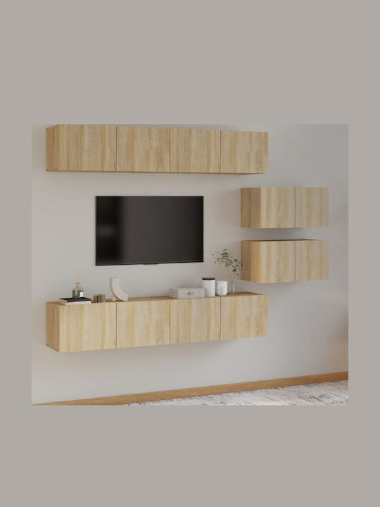 Living Room TV Unit Sonoma Oak 6pcs L80xW30xH30cm