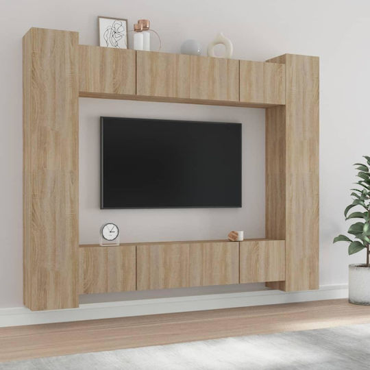 Животно помещение ТВ единица Sonoma Oak 8pcs Д80xШ30xВ30бр