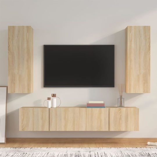 Животно помещение ТВ единица Sonoma Oak 4pcs Д80xШ30xВ30бр