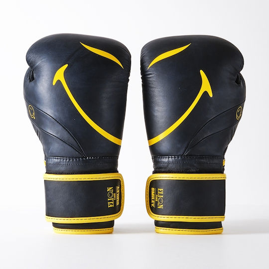 Elion Paris X Smiley Boxing Gloves Leather for Match Black