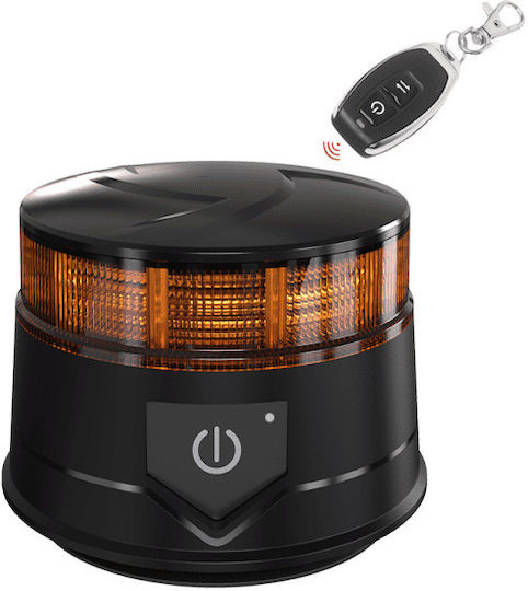 Car Beacon LED 12 / 24V Waterproof 13cm with Orange Lighting