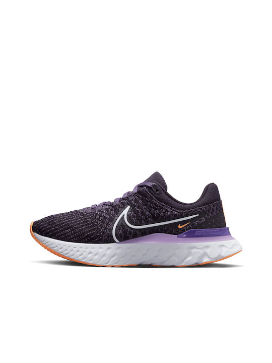Nike React Infinity Run Flyknit 3 Γυναικεία Αθλητικά Παπούτσια Running Cave Purple / Canyon Purple