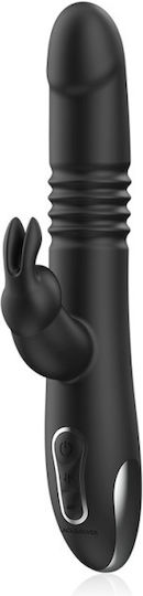Dream Love Black & Silver Kenji Δονητής Rabbit με Απομακρυσμένο Έλεγχο Stimulating Vibe 24.5cm Black