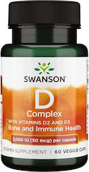 Swanson D Complex Vitamin für das Immunsystem 60 veg. Kappen