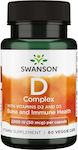 Swanson D Complex Βιταμίνη για Ανοσοποιητικό 60 φυτικές κάψουλες