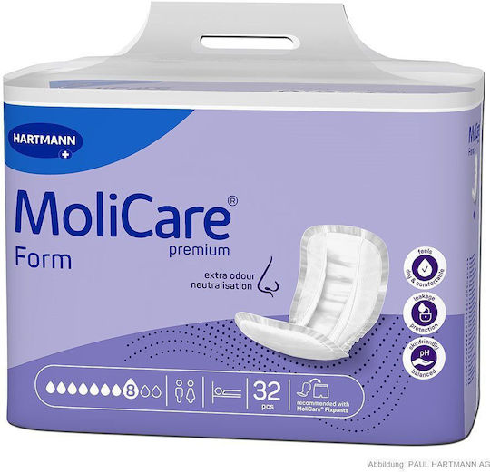 Hartmann Molicare Premium Form Unisex Incontinence Pad Heavy Flow 8 Drops 32pcs