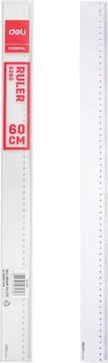 Deli Ruler Plastic Transparent 60cm