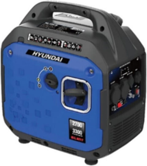 Hyundai Leise Generators Inverter Benzin mit Kickstart und maximaler Leistung 2.5kVA