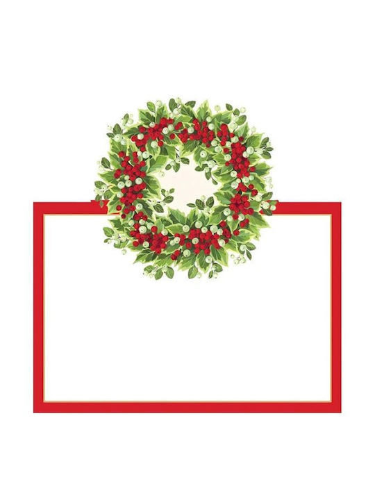 Caspari Holly Placecard με Λουλούδια & Κλαδιά 8τμχ Caspari Holly Placecard με Λουλούδια & Κλαδιά 8τμχ