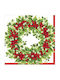 Caspari Holly Set of Christmas Napkins Disposable L19xW19cm. 20pcs