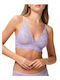 Amourette Charm Triangle Triangle Bra without Padding without Underwire Purple