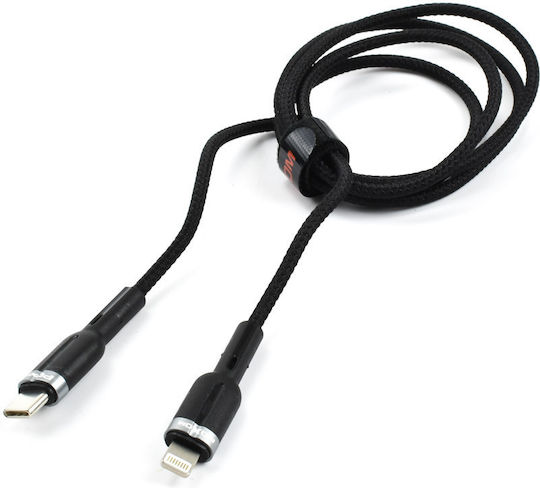Moxom MX-CB116 Braided USB-C to Lightning Cable 30W Μαύρο 1m