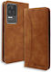 Bodycell Leather Book Δερματίνης Καφέ (Poco F4 5G)
