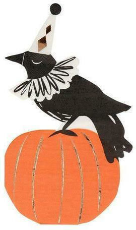 Vintage Halloween Crow Салфетки Многоцветни за Хелоуин парти 16бр