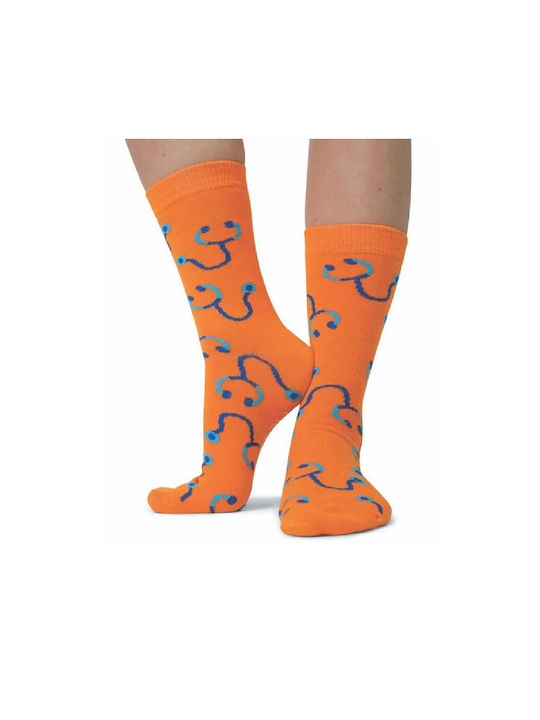 Socken Orange Stethoskop