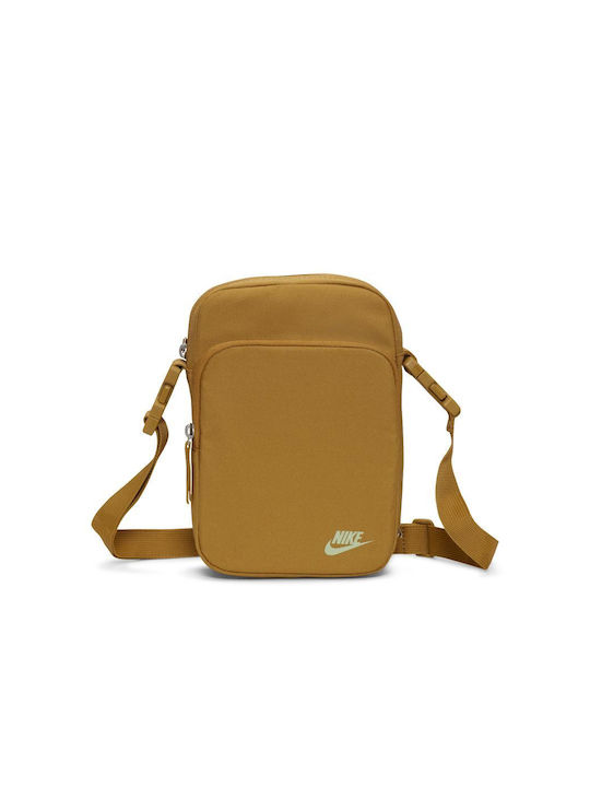 Nike Ανδρική Τσάντα Ώμου / Χιαστί σε Καφέ χρώμα
