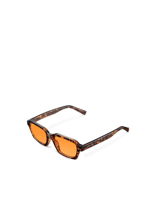 Meller Adisa Sunglasses with Brown Tartaruga Acetate Frame and Orange Polarized Lenses Tigris Orange