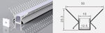Εσωτερικη Γωνια Μονη Walled LED Strip Aluminum Profile for Drywall