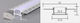 Fos me Walled Aluminum Profile for LED Strip for Drywall 200cm Without Lid