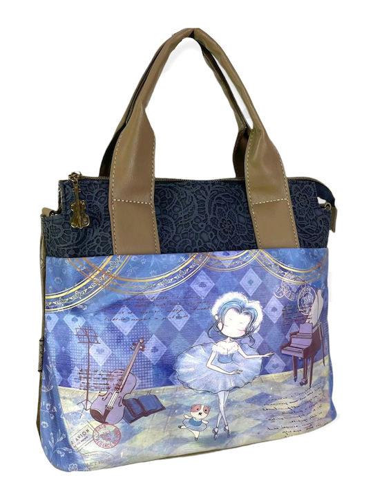 Damen Schultertasche - Hand Sweet Candy CGC081 Ballett Blau