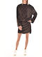 Rochie de Seara Mini Catifea Maro