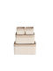 Bamboo Storage Basket White 4pcs