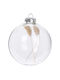 Christmas Glass Ball Transparent - Stachy (10cm)