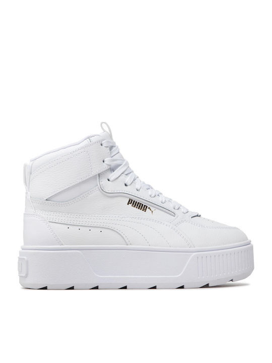 PUMA Karmen Rebelle Mid Flatforms Sneakers White