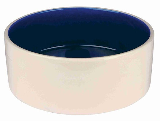 Trixie Bol Ceramica Pentru Mâncare Și Apă Pentru Câine Și Pisică 2.3lt 22cm În Culoare Bej