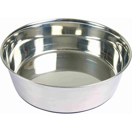 Trixie Edelstahl Schalen Futter & Wasser für Hund & Katze auf Basis von 500ml 14cm in Silber Farbe