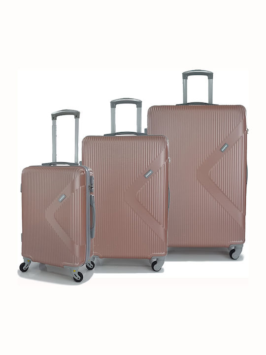Playbags Valize de Călătorie Dure Rose Gold Înă...