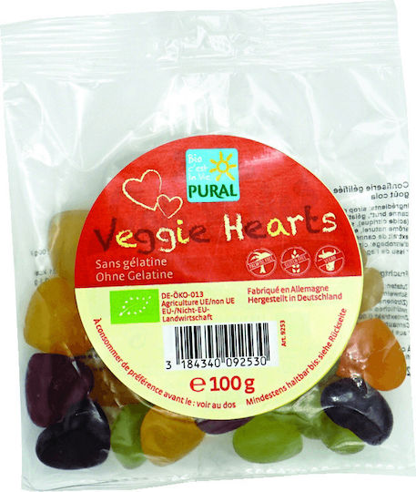 Pural Confectionery Hearts Vegan Vegan 100gr