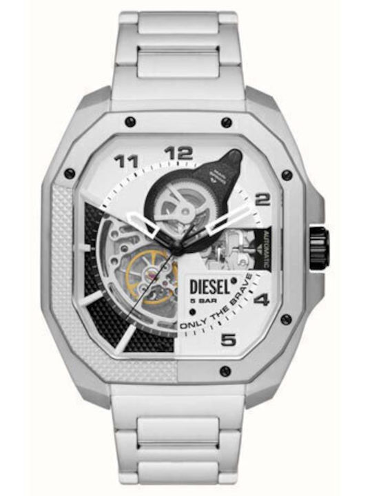 Diesel Flayed Men's Watch 51mm Chronograph Battery with Silver Stainless Steel Bracelet