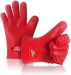 Silicone Oven Mitt Red 2pcs