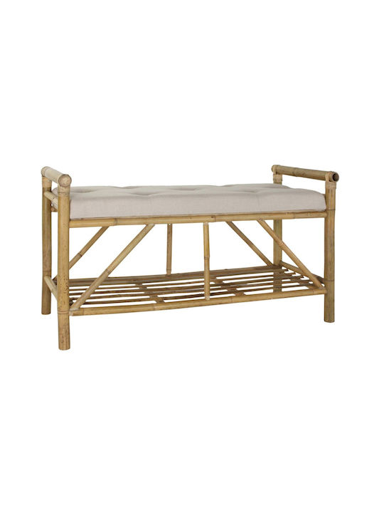 Stool Bench Stool Wooden Beige 100x44x55cm