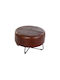 Stool Footstool Leather Coffee 55x55x37cm