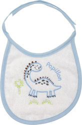 Papillon Kids Bib from 100% Cotton with Lace Band Light Blue for 0 m+