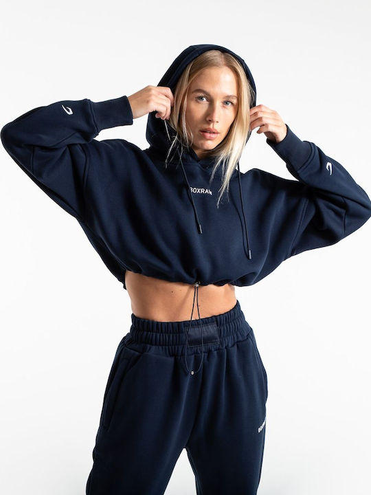 Women's Hooded Sweatshirt Boxraw Johnson - Navy