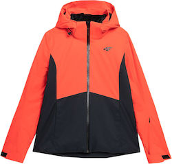 4F Women's Ski & Snowboard Jacket Orange H4Z22-KUDN010-62N