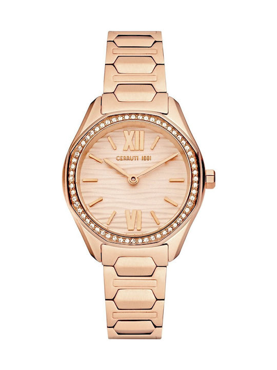 Cerruti Ceas de Damă cu Rose Gold Brățară Metalică