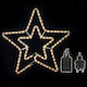 XMASfest Plastic Illuminated Christmas Decorative Pendant Star 54x54cm White with Program