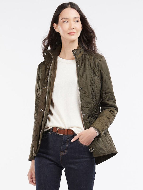 Barbour Cavalry Κοντό Γυναικείο Puffer Μπουφάν ...
