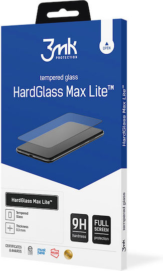 3MK HardGlass Max Lite 0.3mm Full Face Tempered Glass (Poco C40)