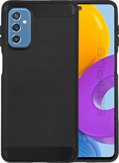 Sonique Carbon Brushed Umschlag Rückseite Silikon / Kunststoff Schwarz (Galaxy M52)