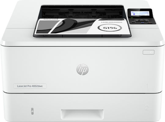 HP LaserJet Pro 4002dwe Ασπρόμαυρος Εκτυπωτής με WiFi και Mobile Print 2Z606E