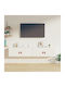 Hanging Living Room Cabinet Made of Solid White Wood 80x30x30cm