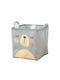 Loco Children's Storage Basket made of Fabric Bear Gray 33x33x33cm 1pcs