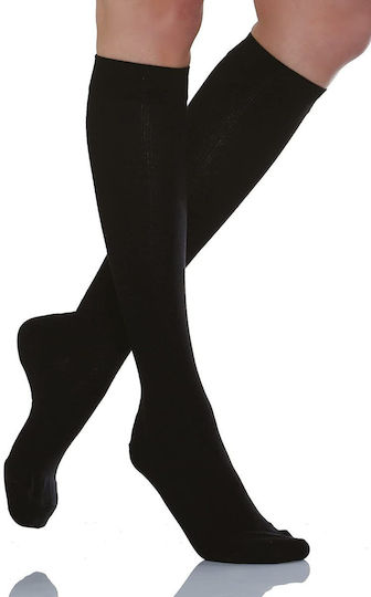 Relaxsan Lang Socken Wade hoch Graduierte Kompression 22-27 mmHg Schwarz